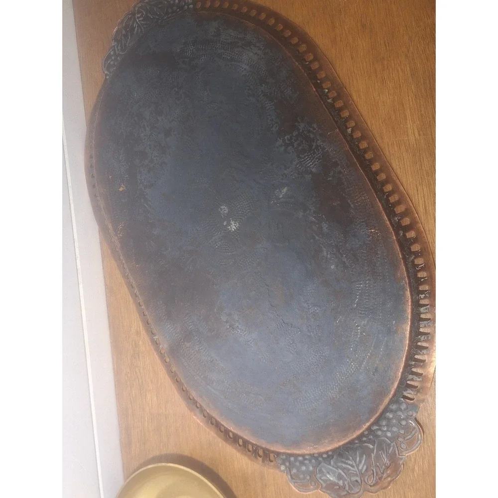 Vintage copper handmade tray